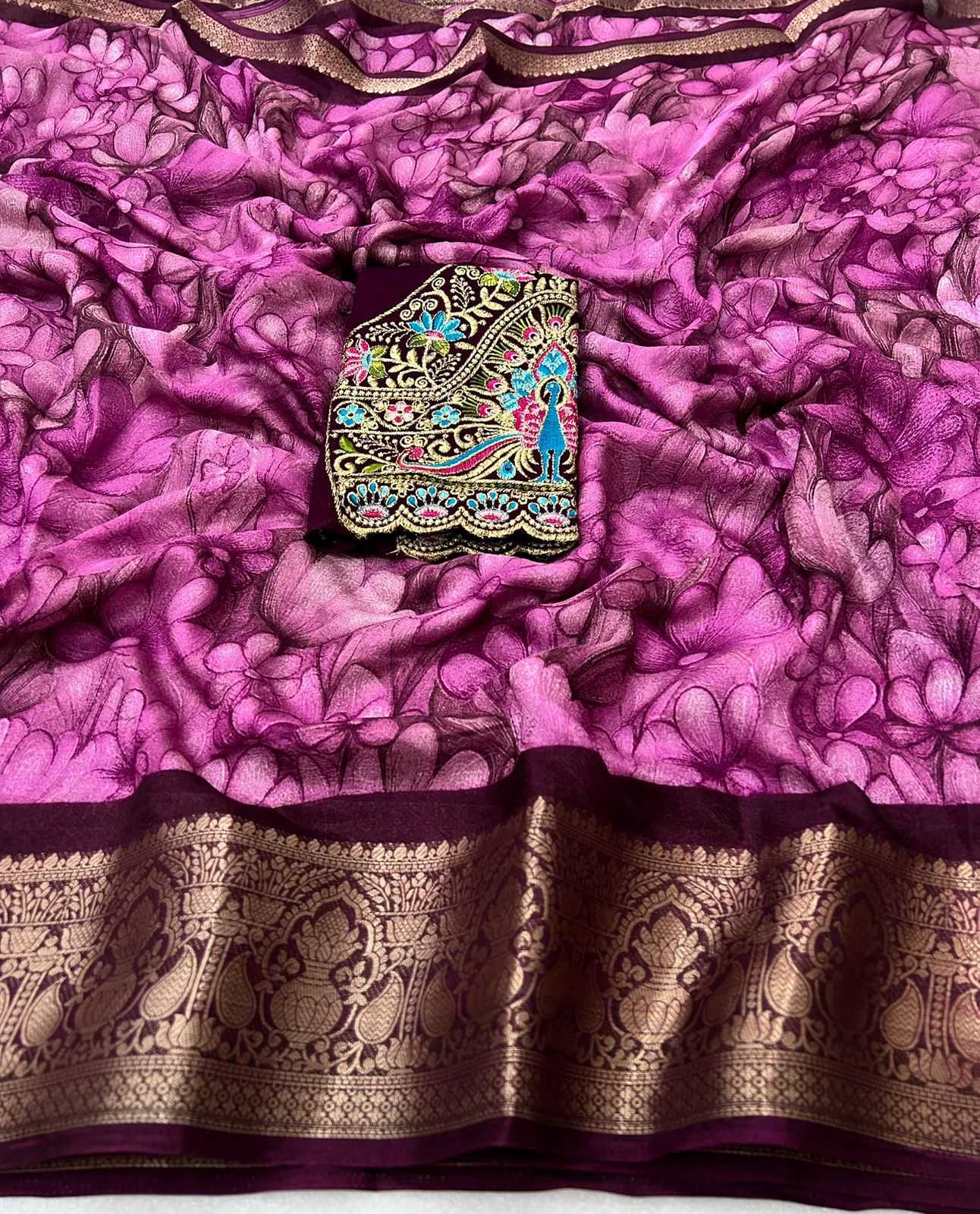 YNF Wholesale Chiffon Printed Sarees  | Surat Manufacturer