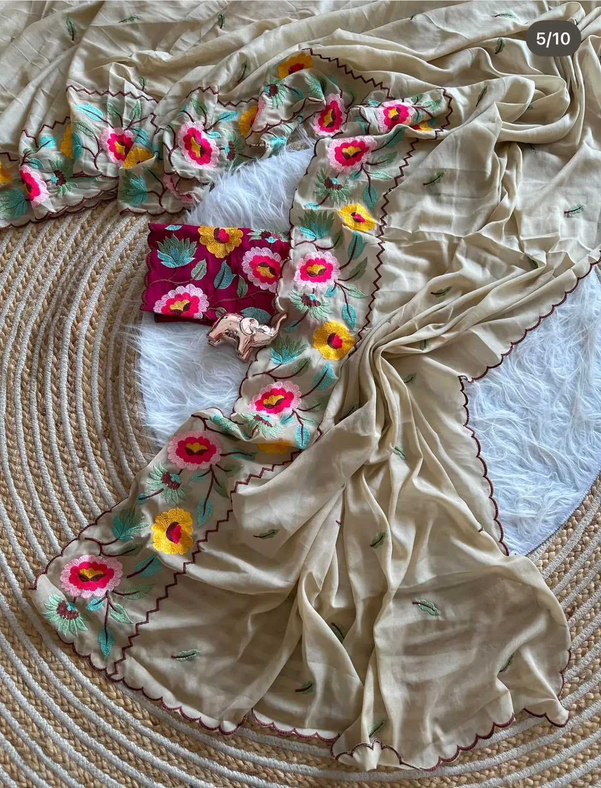 YNF Wholesale Georgette Designer Sarees  | Surat Manufacturer
