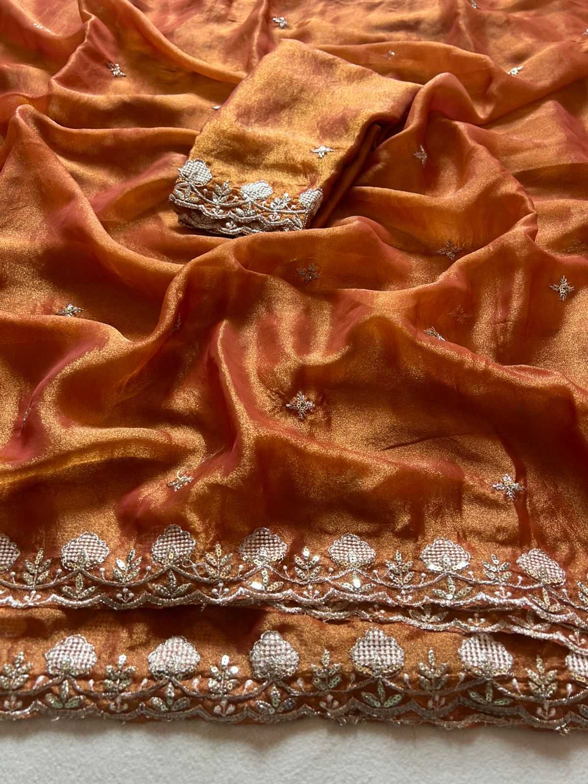 YNF Wholesale Tissue Silk Party Wear Silk Sarees  | Surat Manufacturer