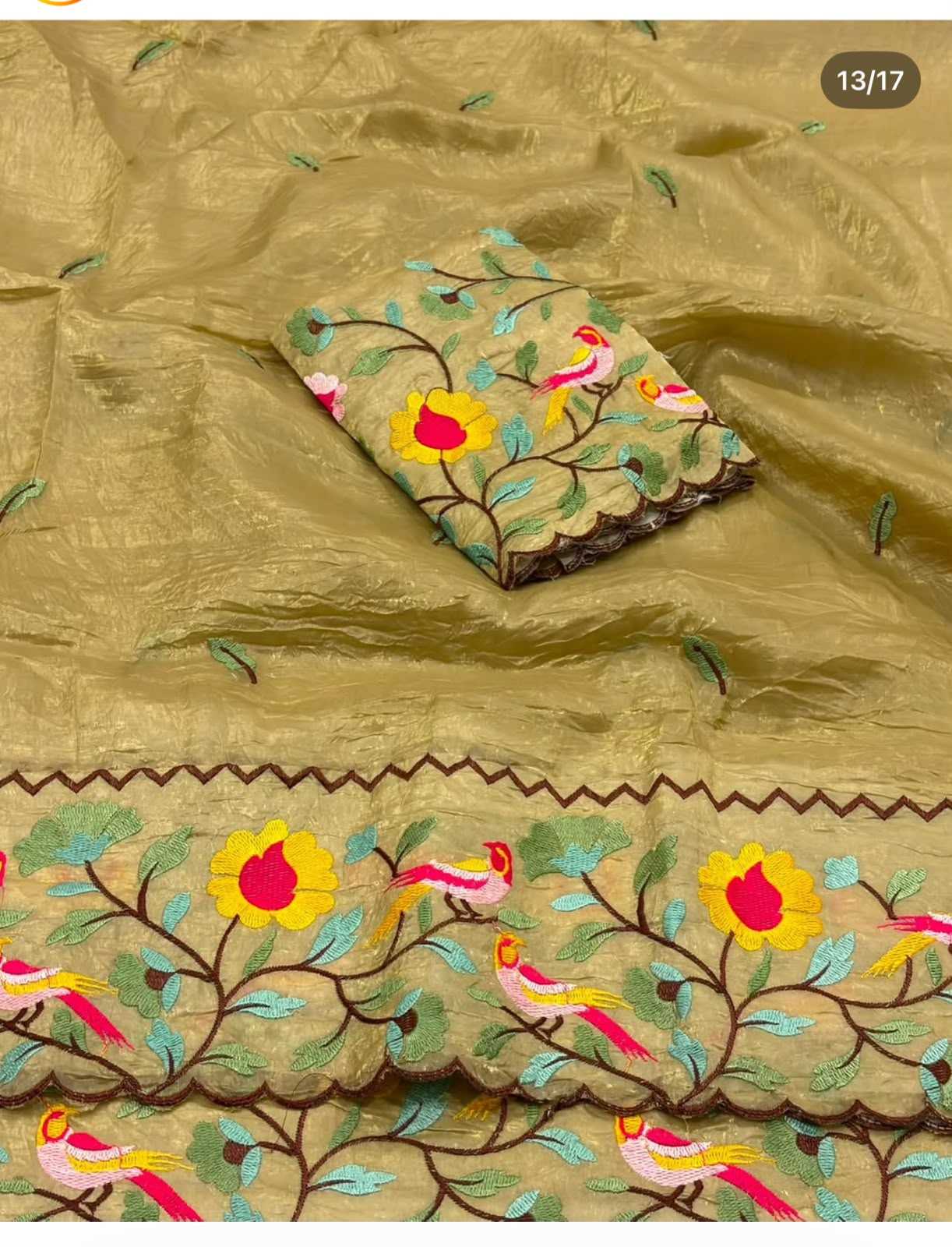 YNF Wholesale Soft Gold Crush Designer Sarees  | Surat Manufacturer