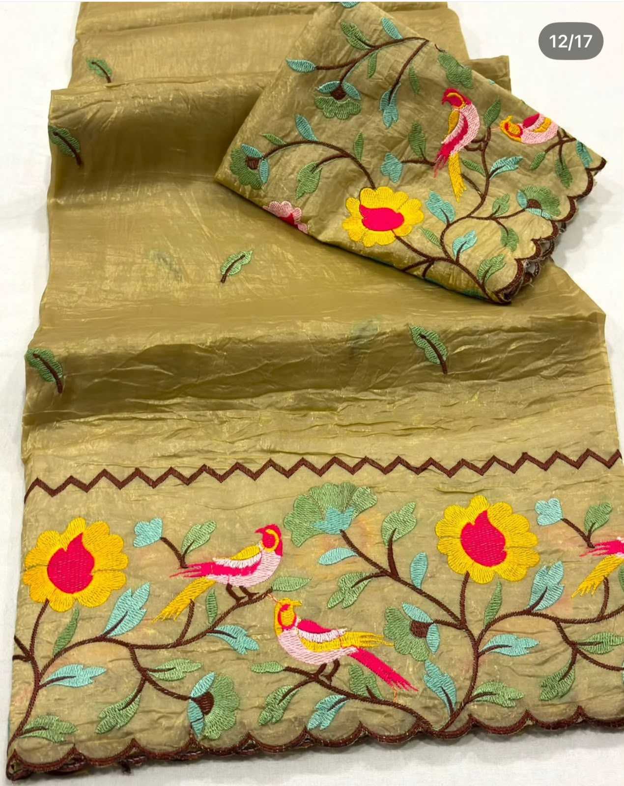 YNF Wholesale Soft Gold Crush Designer Sarees  | Surat Manufacturer