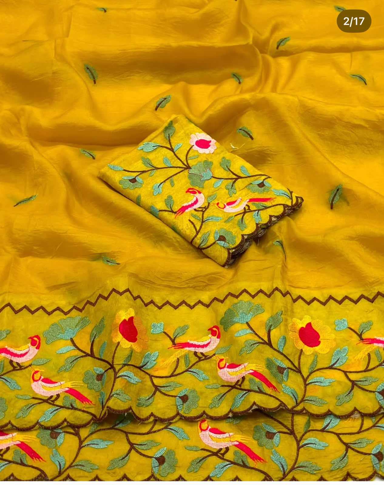 YNF Wholesale Soft Gold Crush Designer Sarees  | Surat Manufacturer