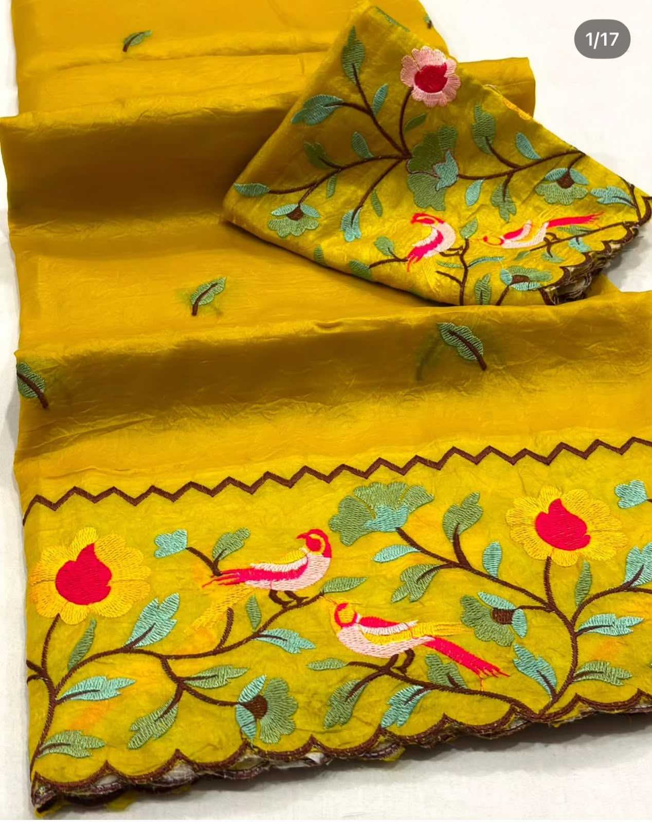 YNF Wholesale Soft Gold Crush Designer Sarees  | Surat Manufacturer
