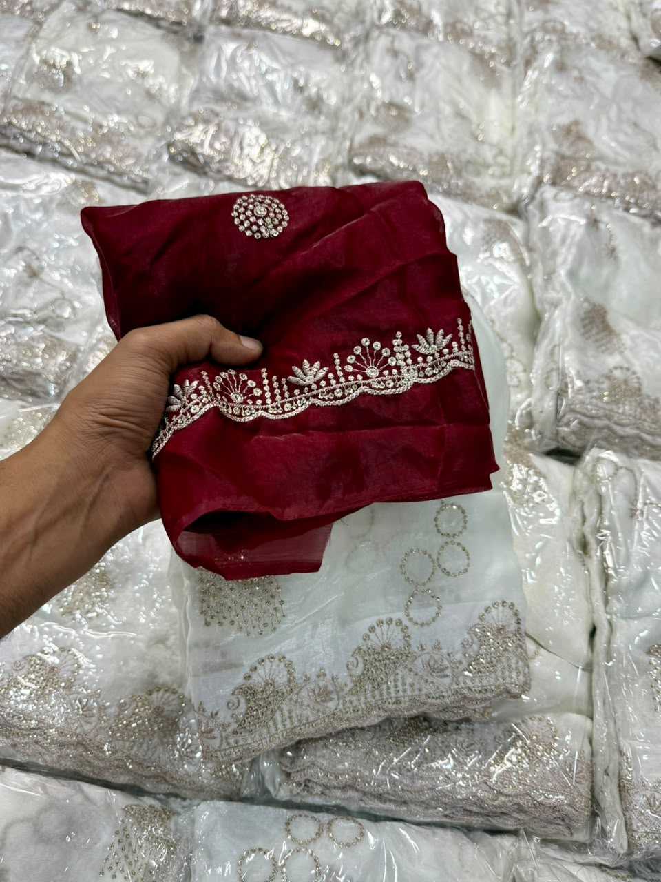 YNF Wholesale Space Silk Embroidered Silk Sarees KESH635 Agamya | Surat Manufacturer