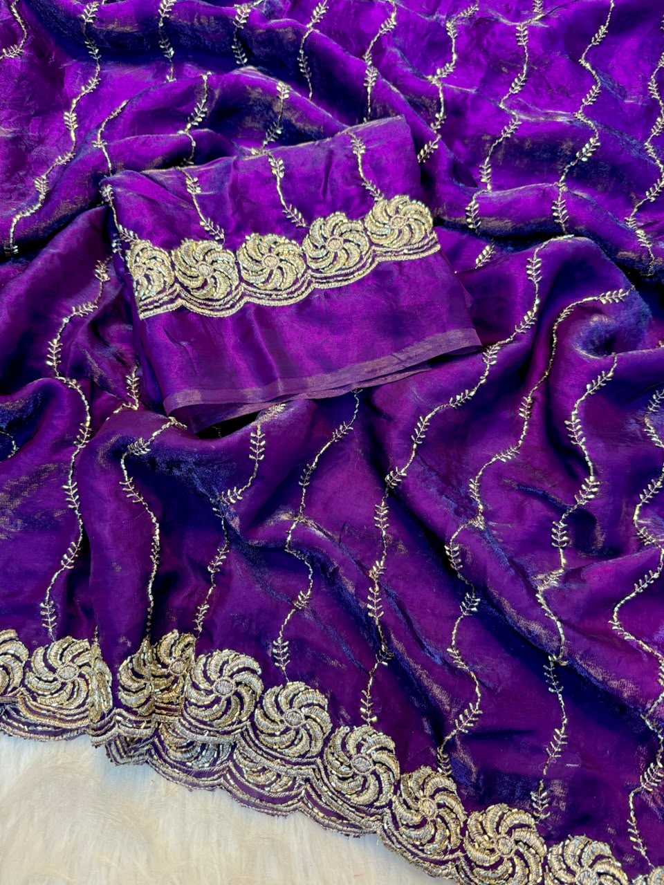 YNF Wholesale Space Silk Brocade Sarees  | Surat Manufacturer