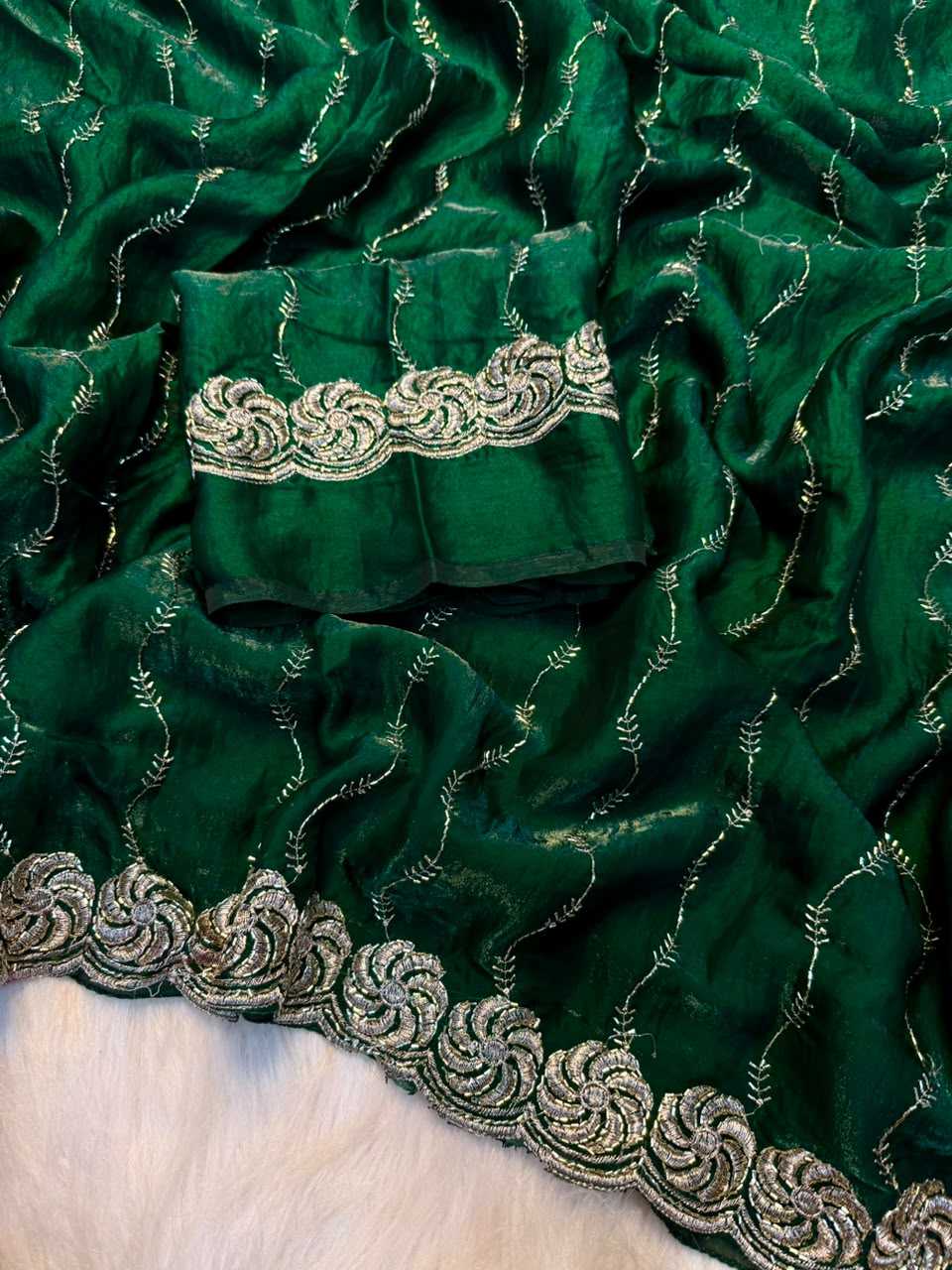 YNF Wholesale Space Silk Brocade Sarees  | Surat Manufacturer