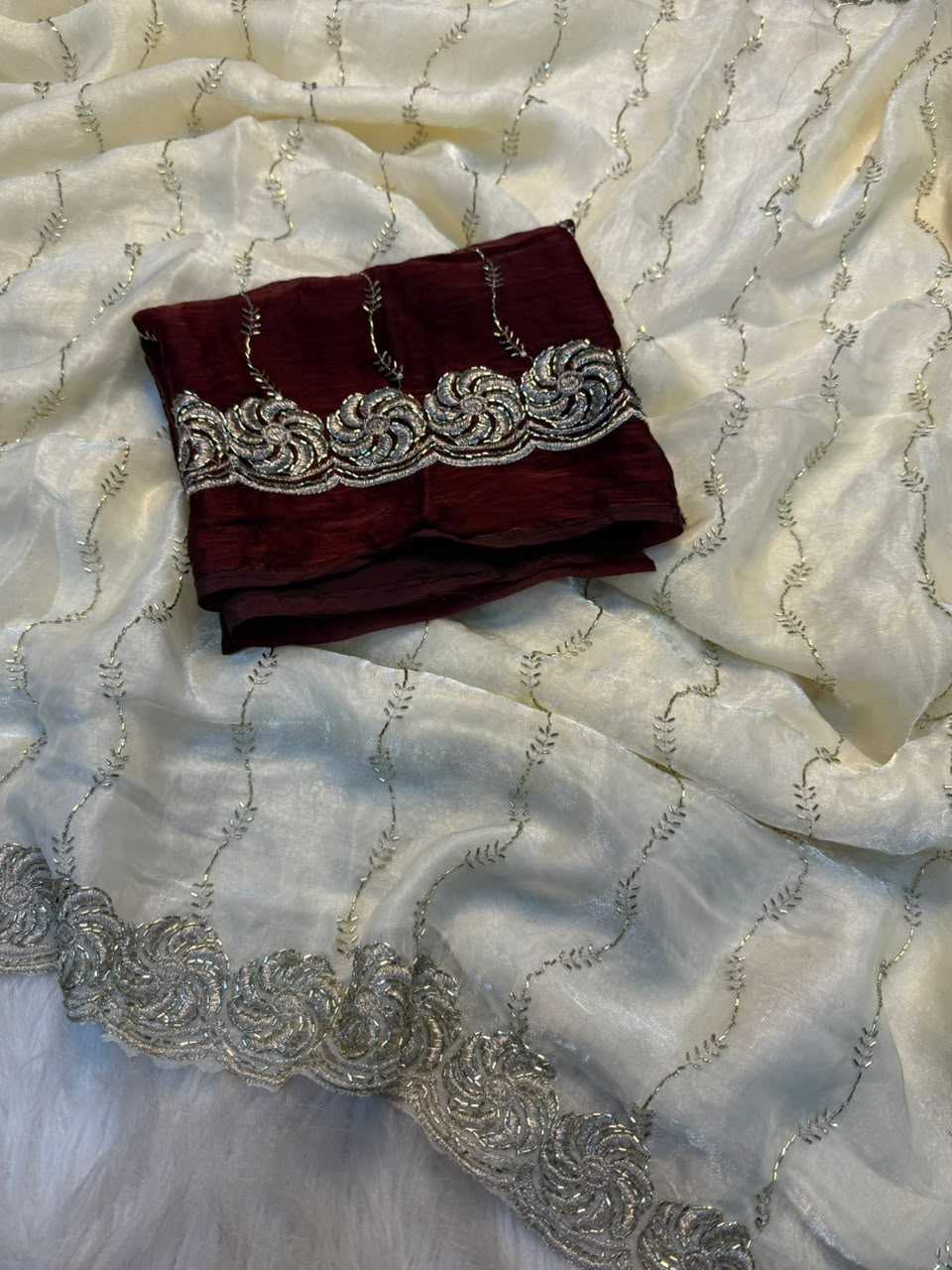 YNF Wholesale Space Silk Brocade Sarees  | Surat Manufacturer