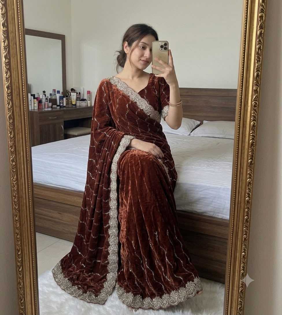 YNF Wholesale Space Silk Brocade Sarees  | Surat Manufacturer