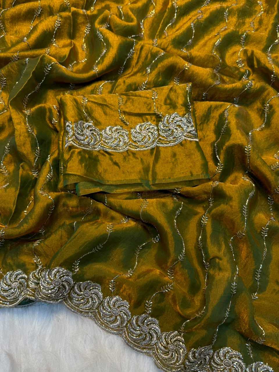 YNF Wholesale Space Silk Brocade Sarees  | Surat Manufacturer