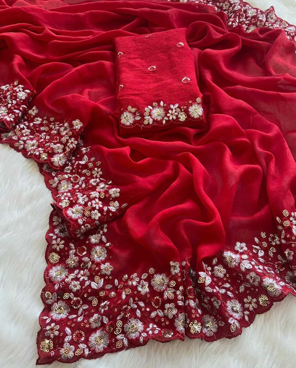 YNF Wholesale Crush Silk Designer Silk Sarees  | Surat Manufacturer