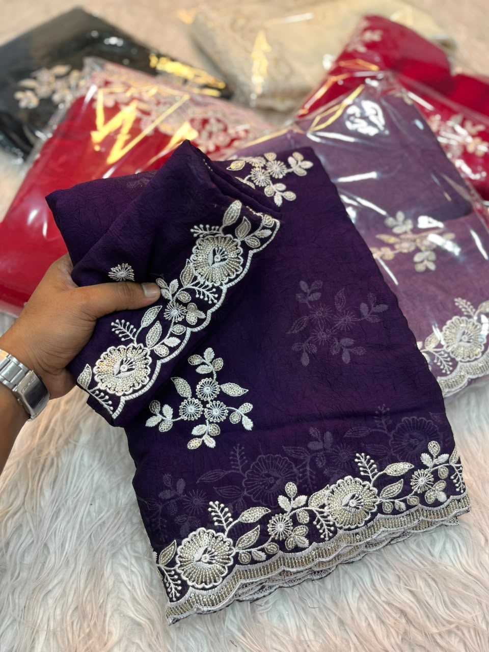 YNF Wholesale Crush Silk Traditional Silk Sarees  | Surat Manufacturer