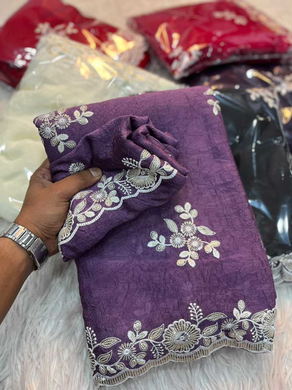 YNF Wholesale Crush Silk Traditional Silk Sarees  | Surat Manufacturer