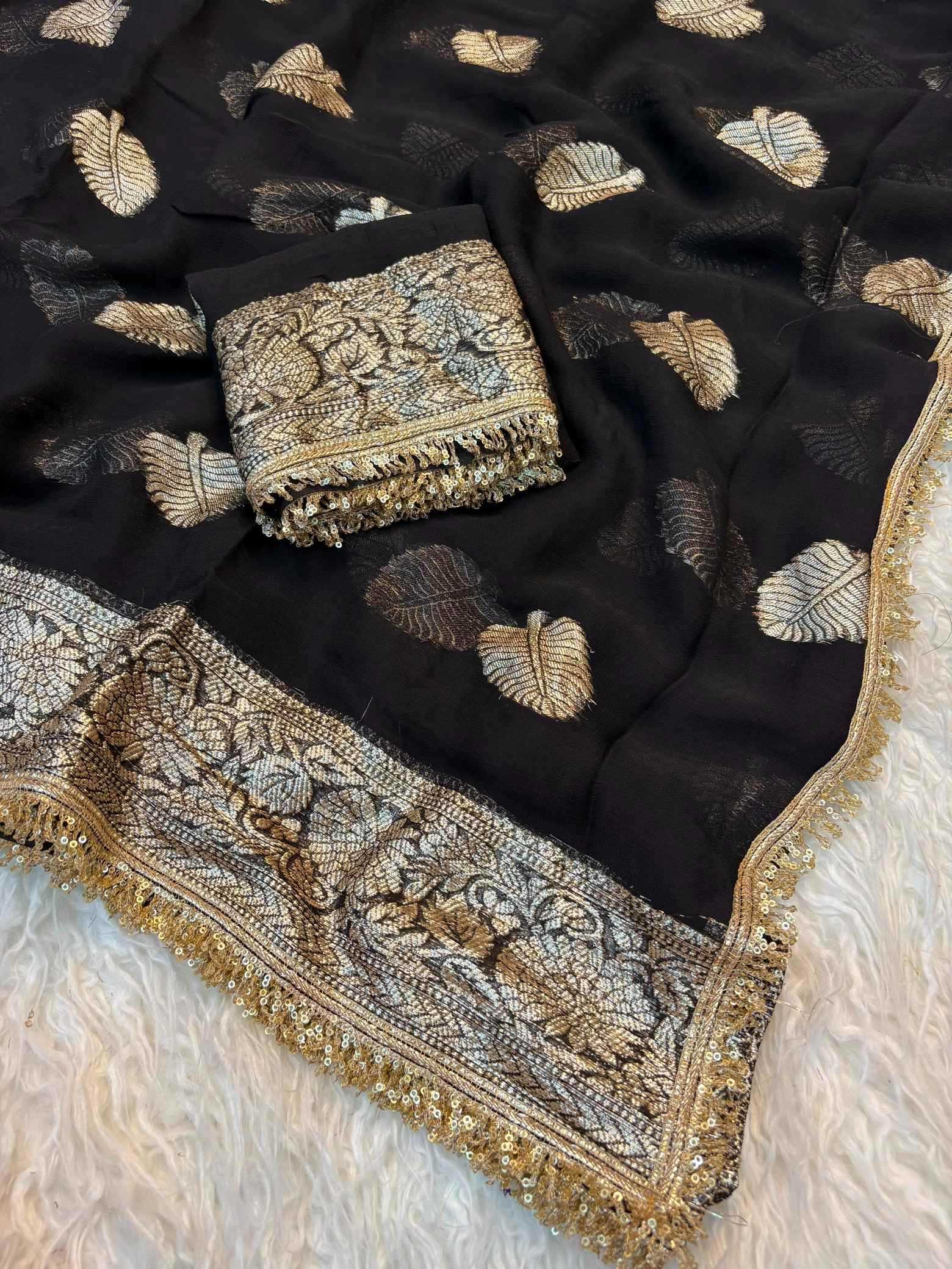 YNF Wholesale Pure Viscos Georgette Sarees  | Surat Manufacturer