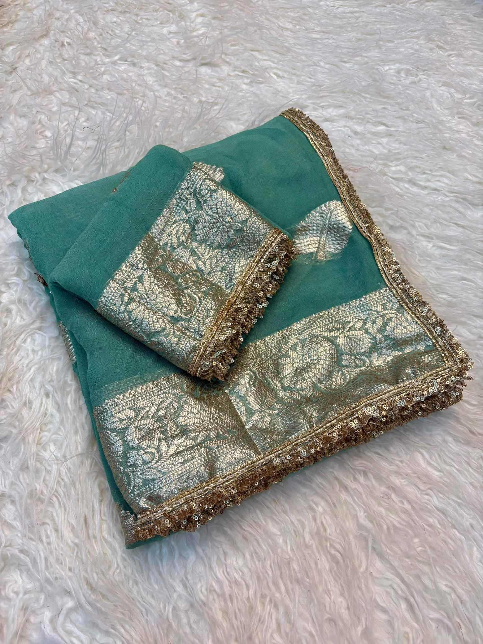 YNF Wholesale Pure Viscos Georgette Sarees  | Surat Manufacturer