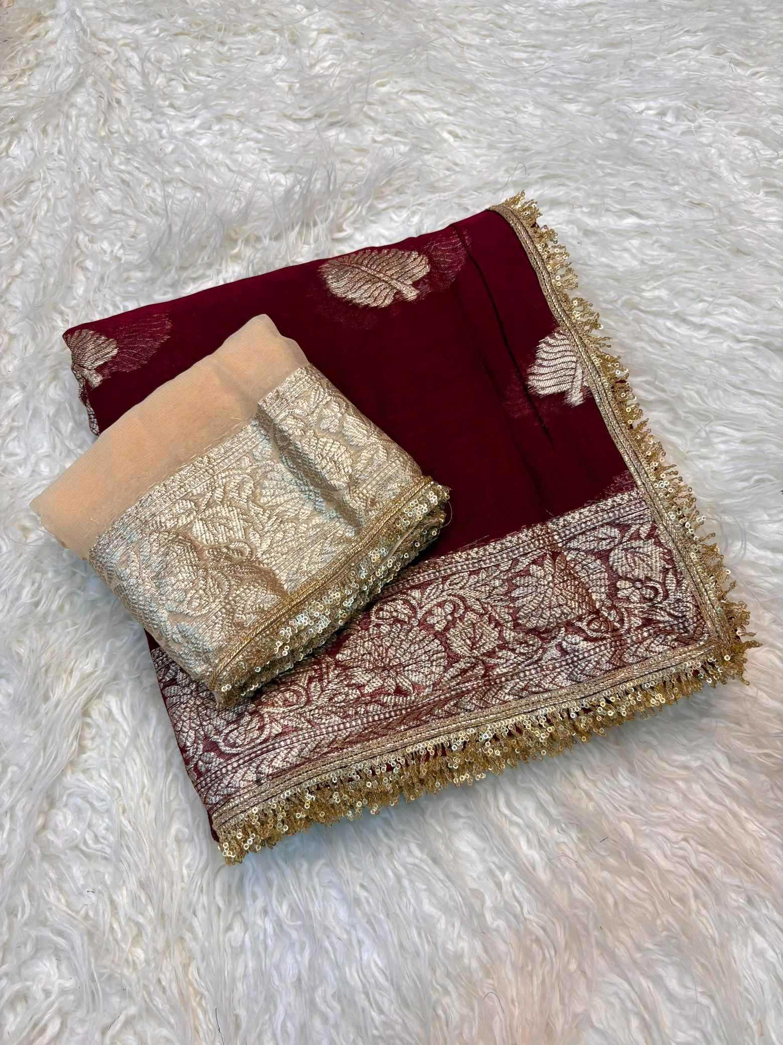 YNF Wholesale Pure Viscos Georgette Sarees  | Surat Manufacturer
