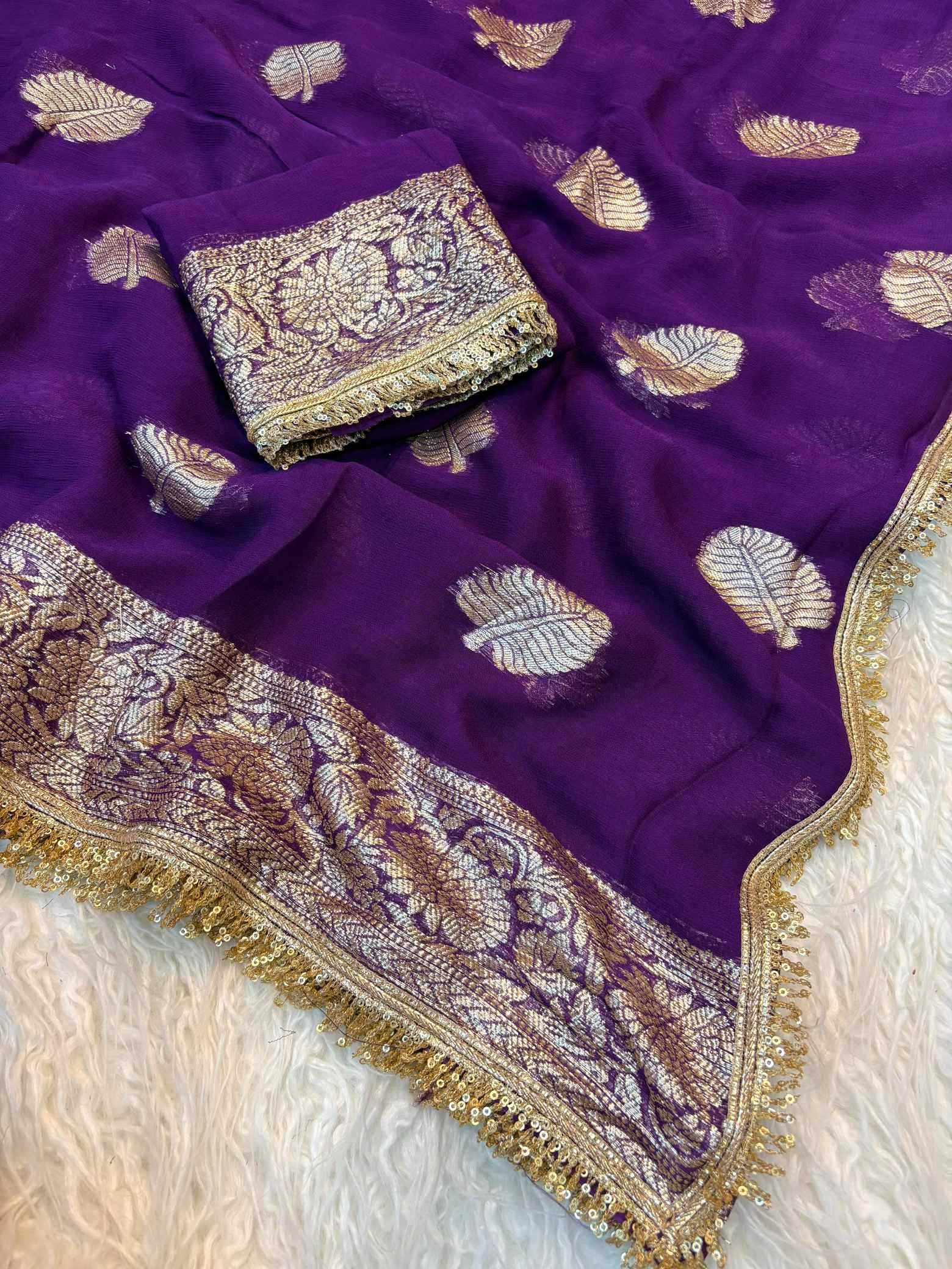 YNF Wholesale Pure Viscos Georgette Sarees  | Surat Manufacturer