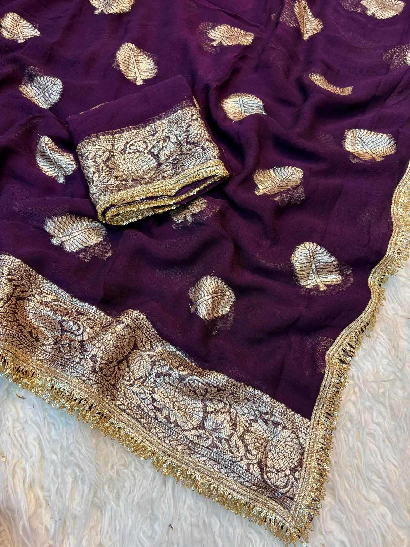 YNF Wholesale Pure Viscos Georgette Sarees  | Surat Manufacturer