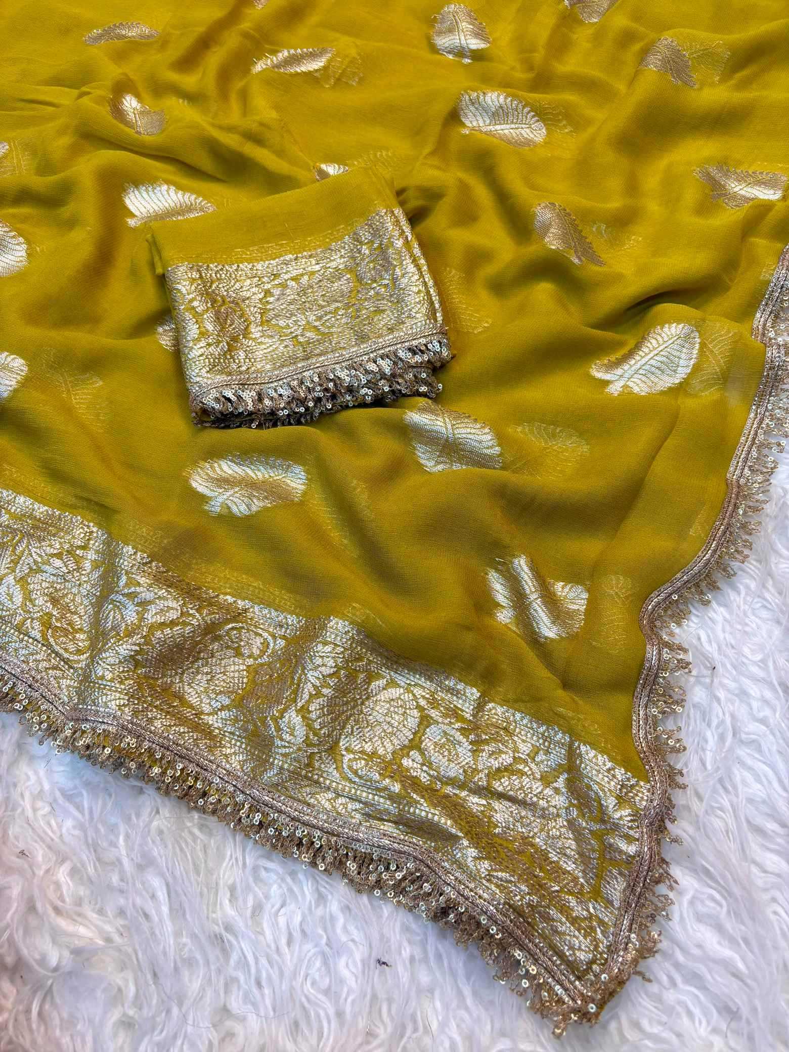 YNF Wholesale Pure Viscos Georgette Sarees  | Surat Manufacturer