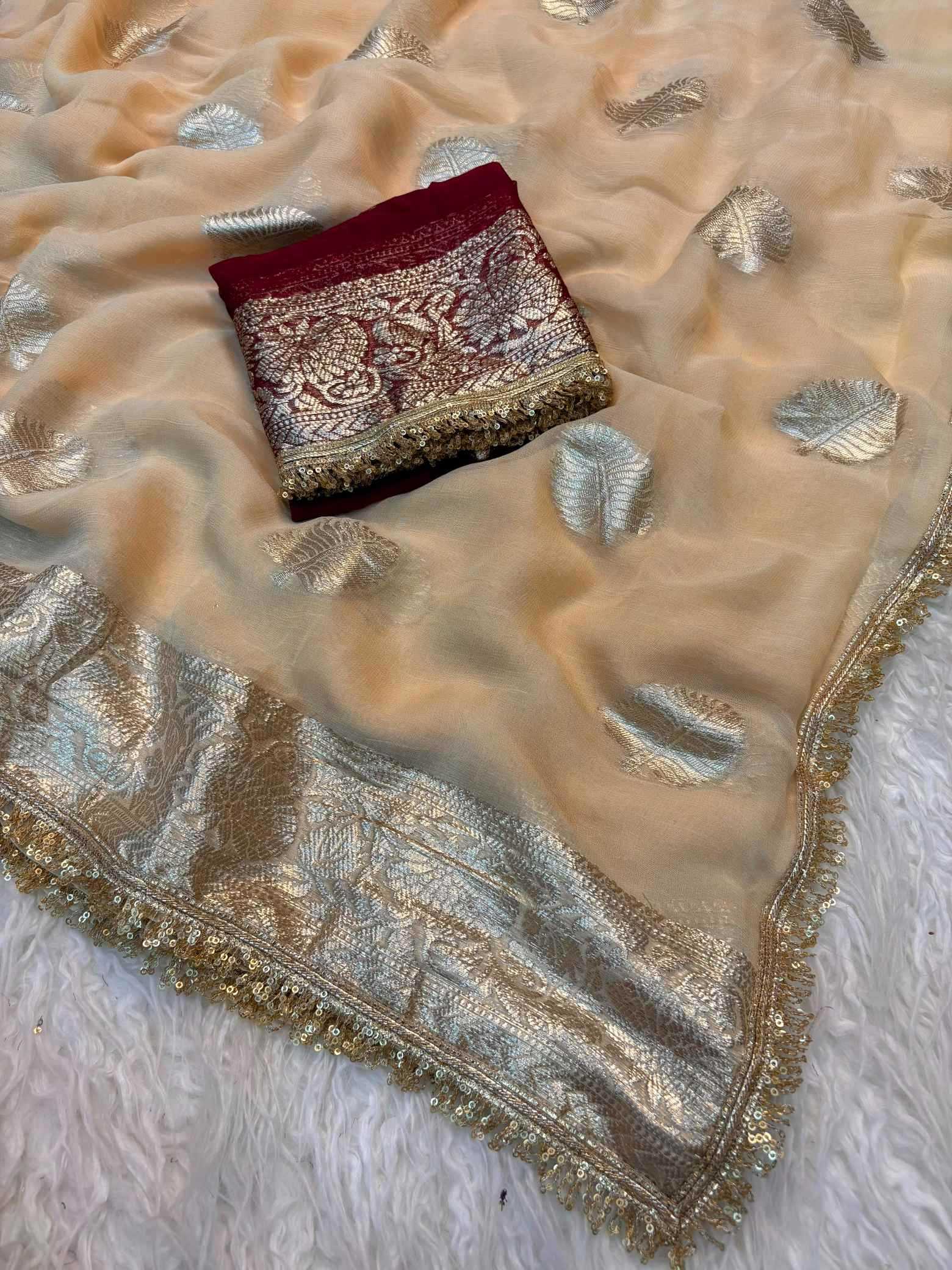 YNF Wholesale Pure Viscos Georgette Sarees  | Surat Manufacturer