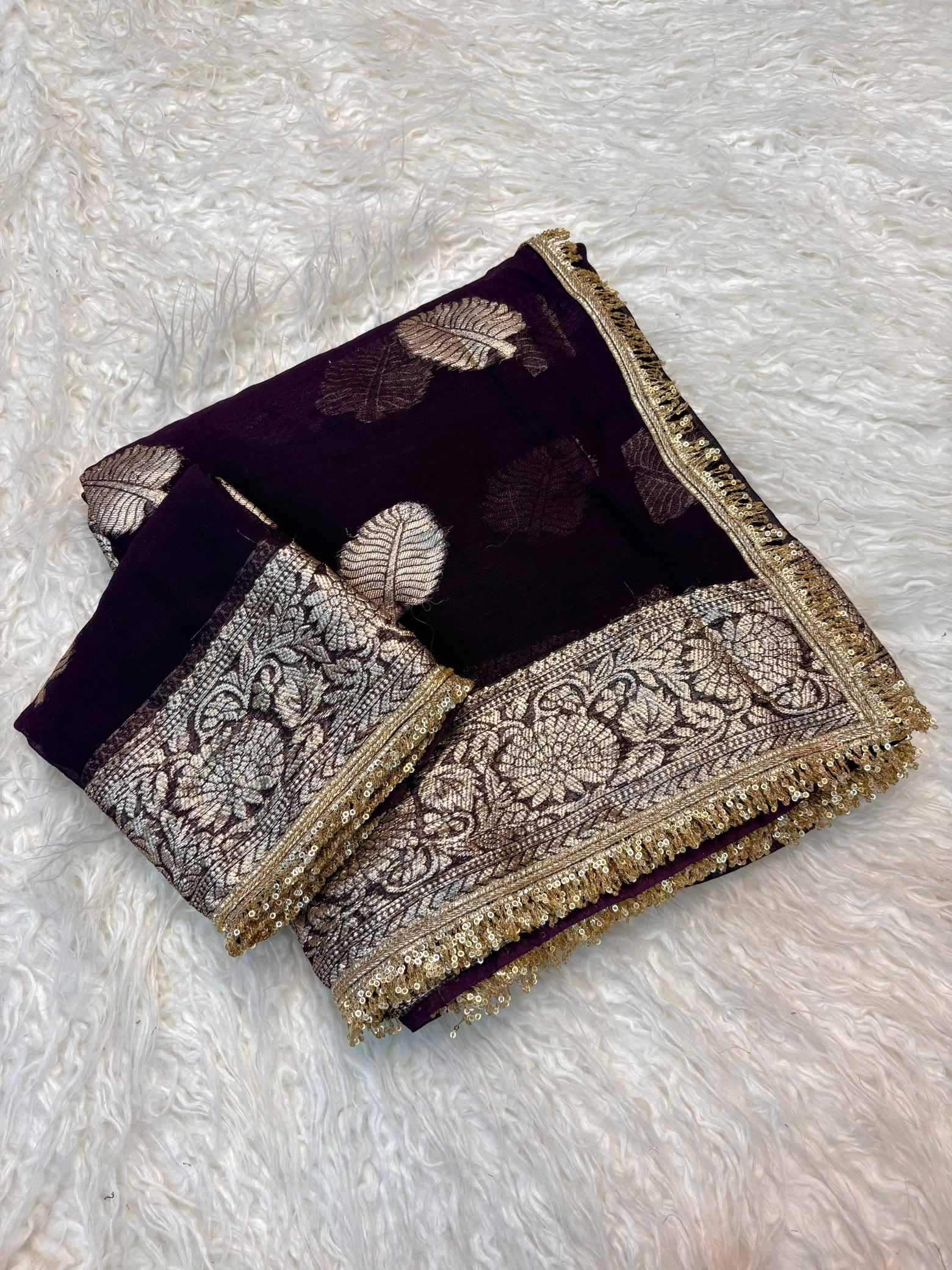 YNF Wholesale Pure Viscos Georgette Sarees  | Surat Manufacturer