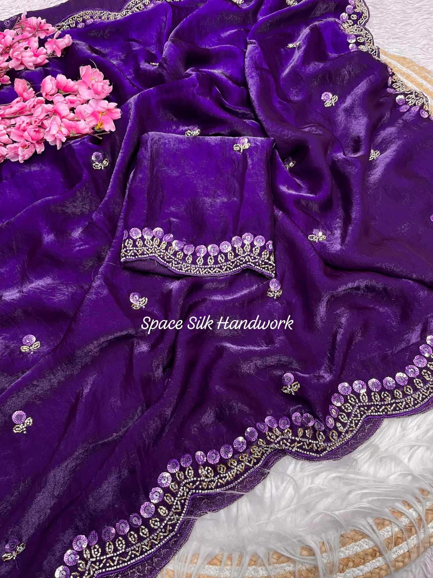 YNF Wholesale Space Silk Party Wear Silk Sarees  | Surat Manufacturer
