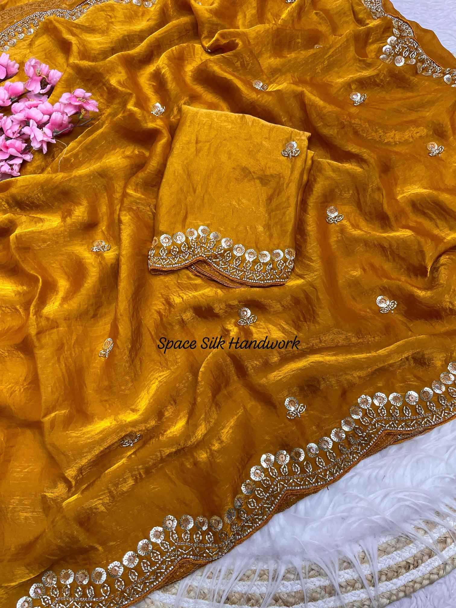 YNF Wholesale Space Silk Party Wear Silk Sarees  | Surat Manufacturer
