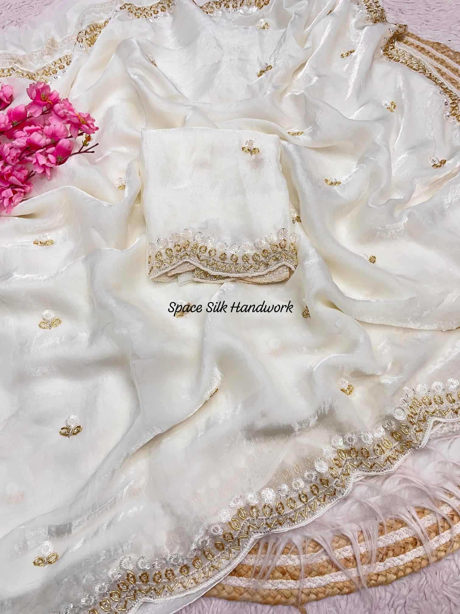 YNF Wholesale Space Silk Party Wear Silk Sarees  | Surat Manufacturer
