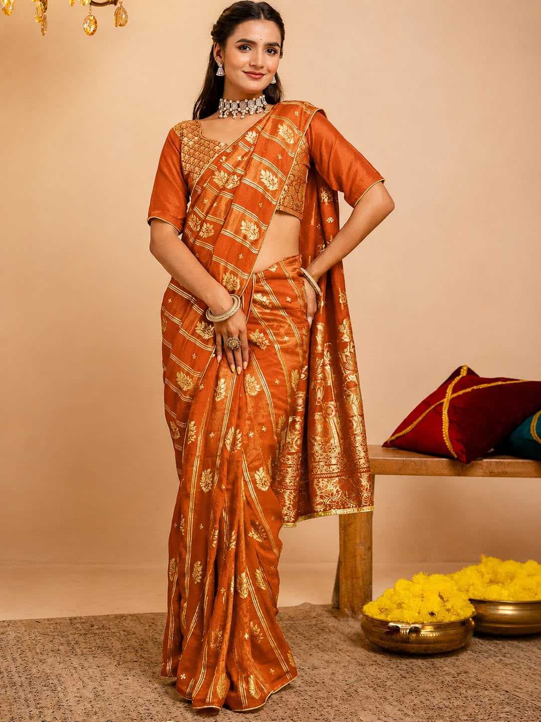 YNF Wholesale Dola Silk Butta Sarees  | Surat Manufacturer