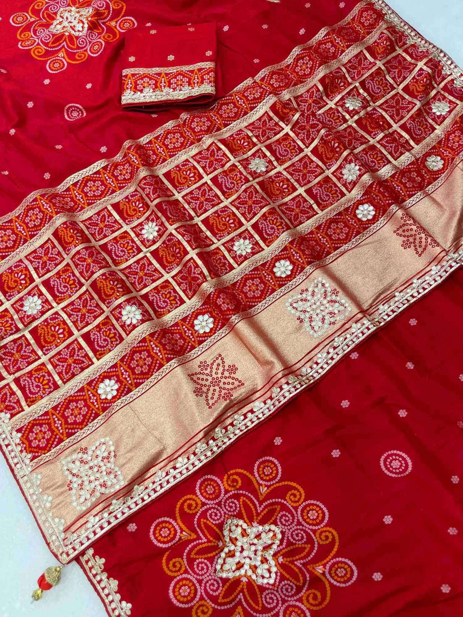 YNF Wholesale Gajji Silk Printed Silk Saree  | Surat Manufacturer