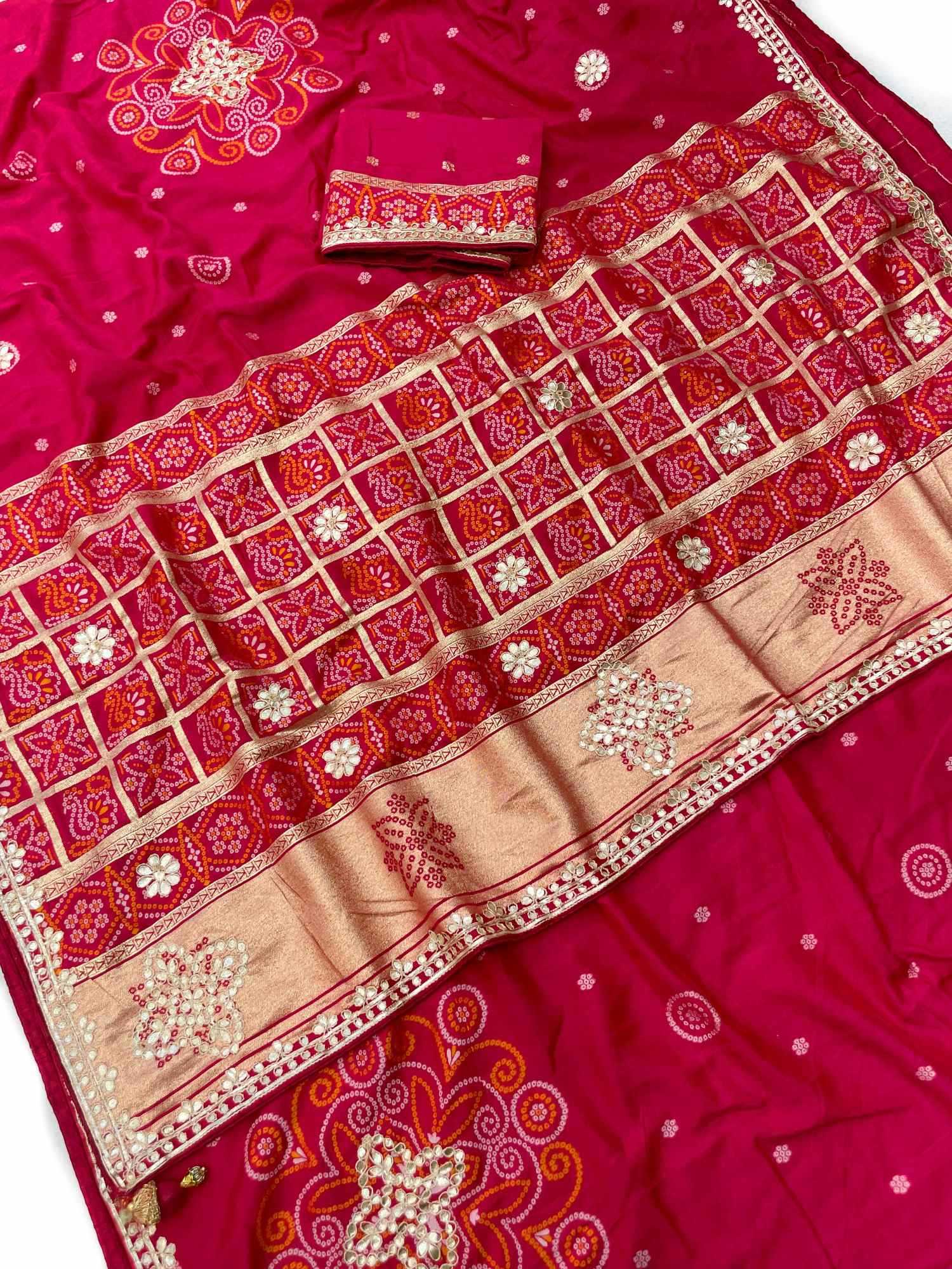 YNF Wholesale Gajji Silk Printed Silk Saree  | Surat Manufacturer