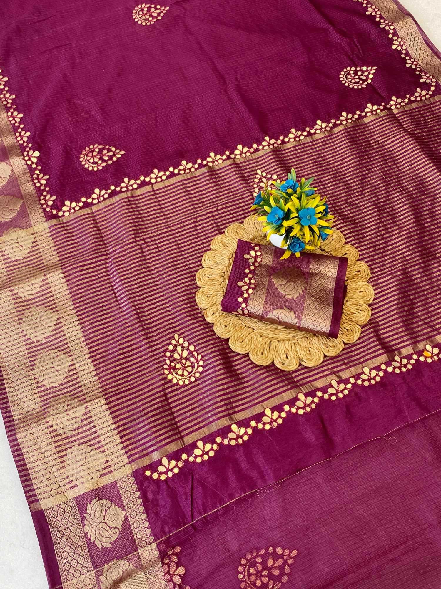 YNF Wholesale Cotton Zari Border Sarees  | Surat Manufacturer