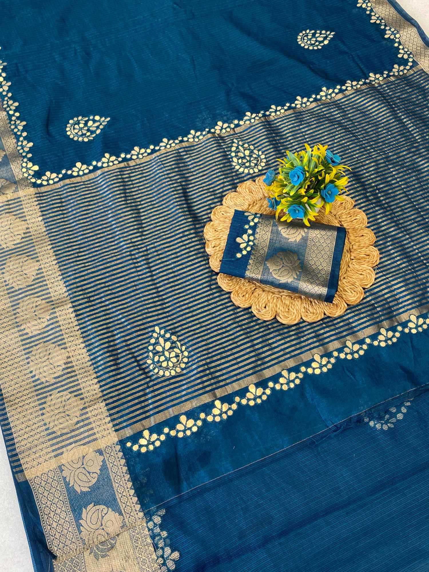 YNF Wholesale Cotton Zari Border Sarees  | Surat Manufacturer