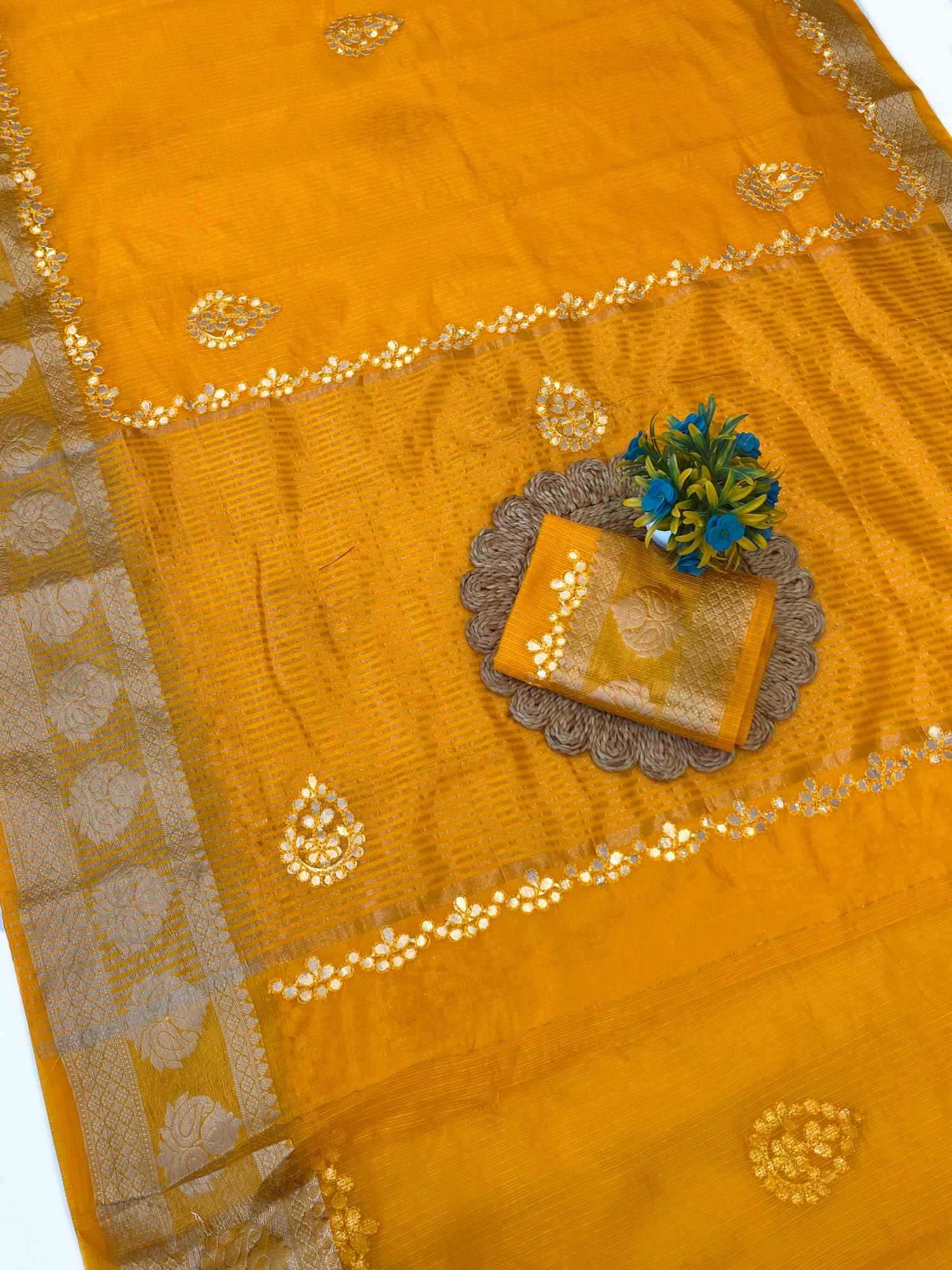 YNF Wholesale Cotton Zari Border Sarees  | Surat Manufacturer