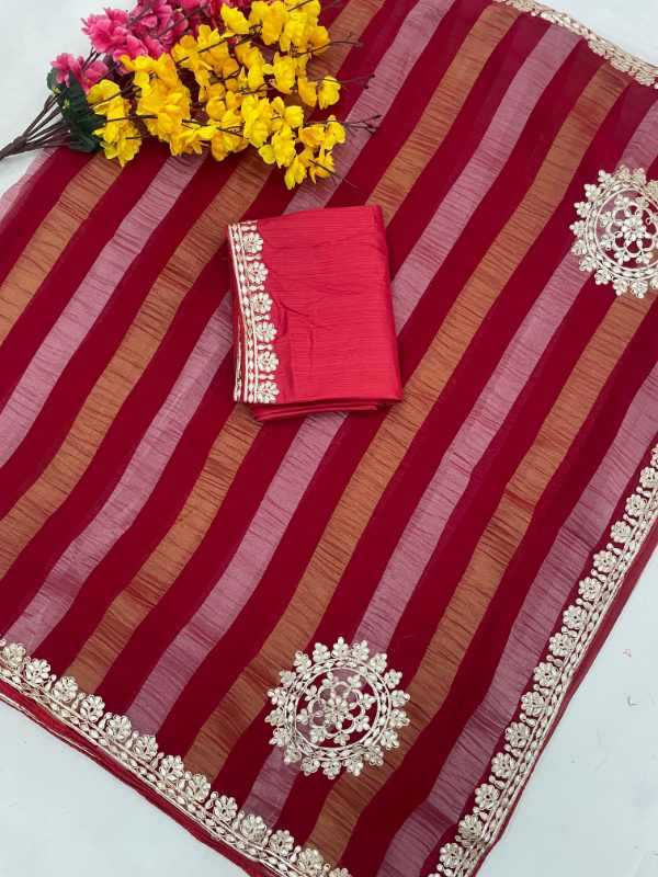 YNF Wholesale Georgette Gota Patti Sarees  | Surat Manufacturer
