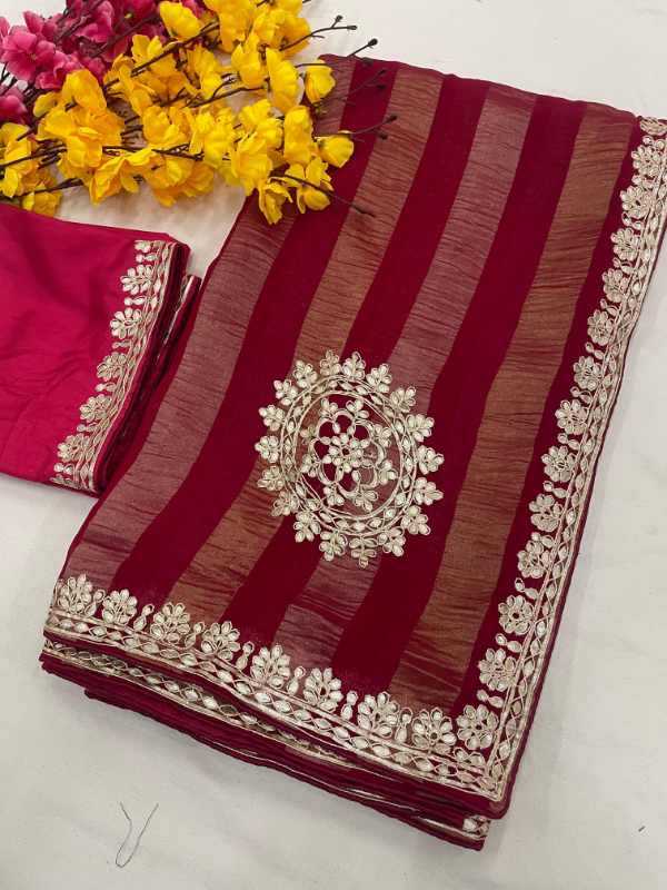 YNF Wholesale Georgette Gota Patti Sarees  | Surat Manufacturer