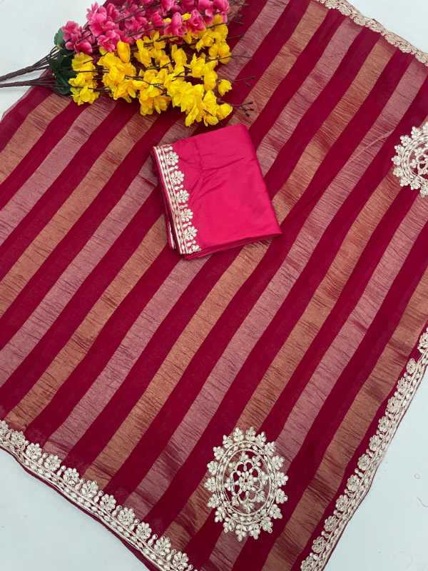 YNF Wholesale Georgette Gota Patti Sarees  | Surat Manufacturer