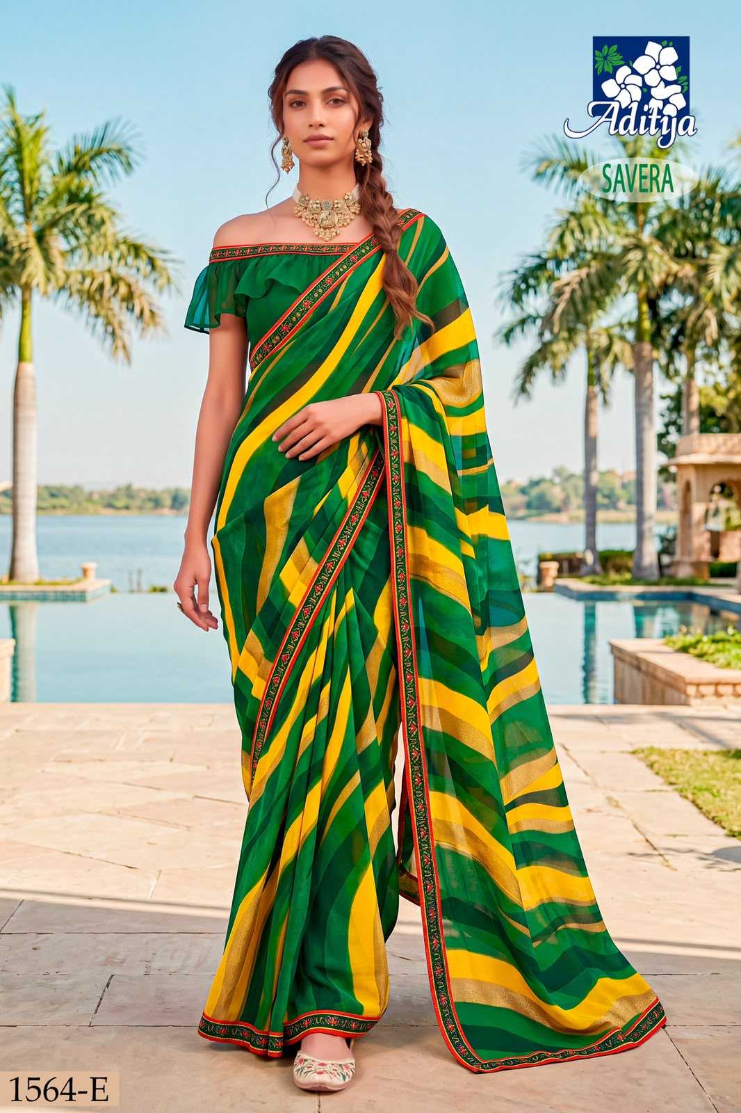 YNF Wholesale Georgette Printed Sarees  | Surat Manufacturer