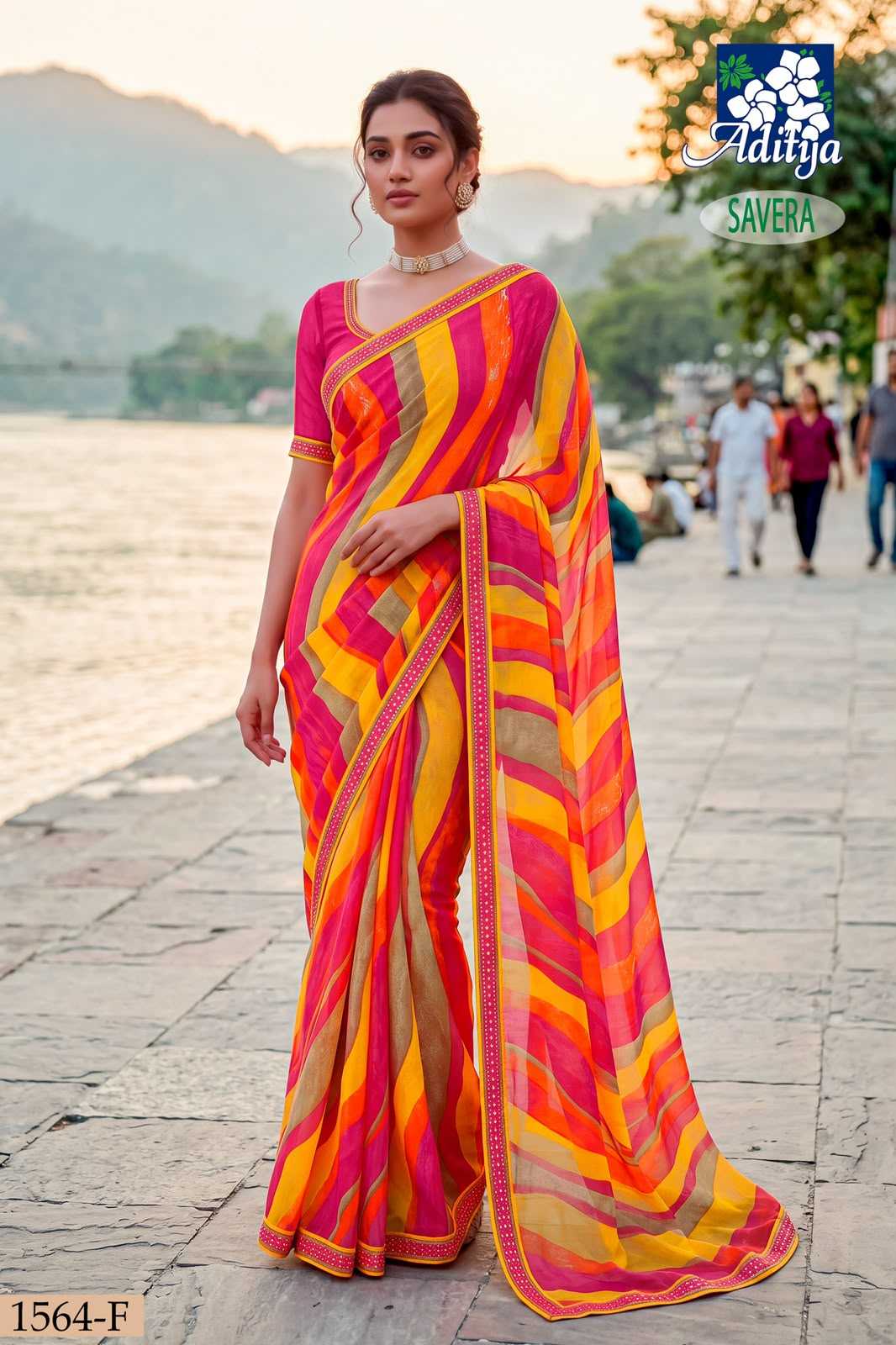 YNF Wholesale Georgette Printed Sarees  | Surat Manufacturer