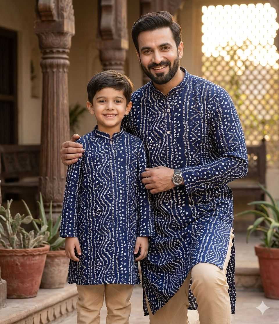 YNF Wholesale Cotton Father Son Combo Wears KESH650 Hip | Surat Manufacturer