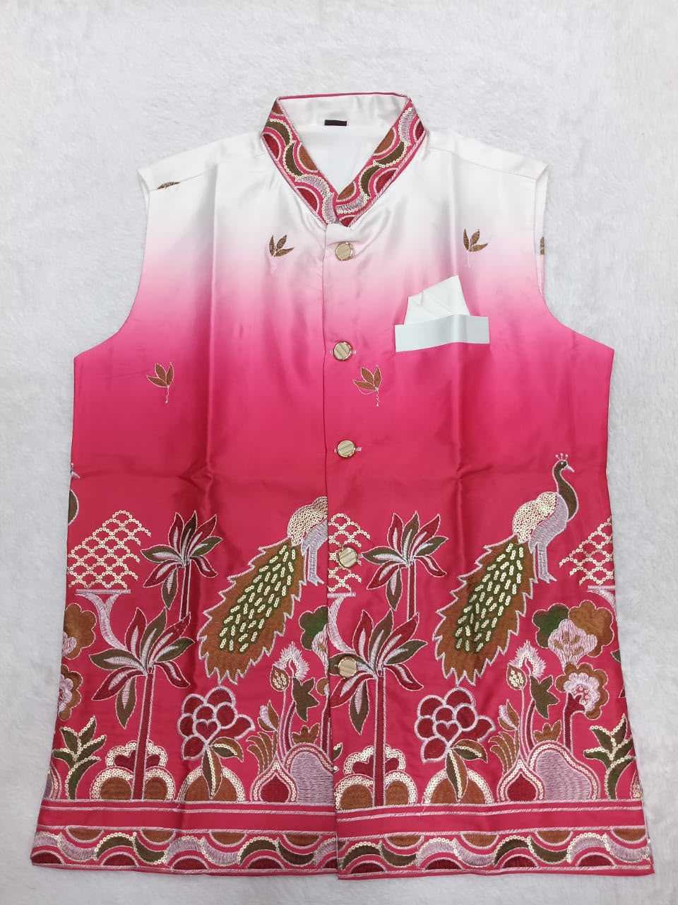 YNF Wholesale Malay Satin Silk Mens Kurta Pyjama KESH650 Koti | Surat Manufacturer