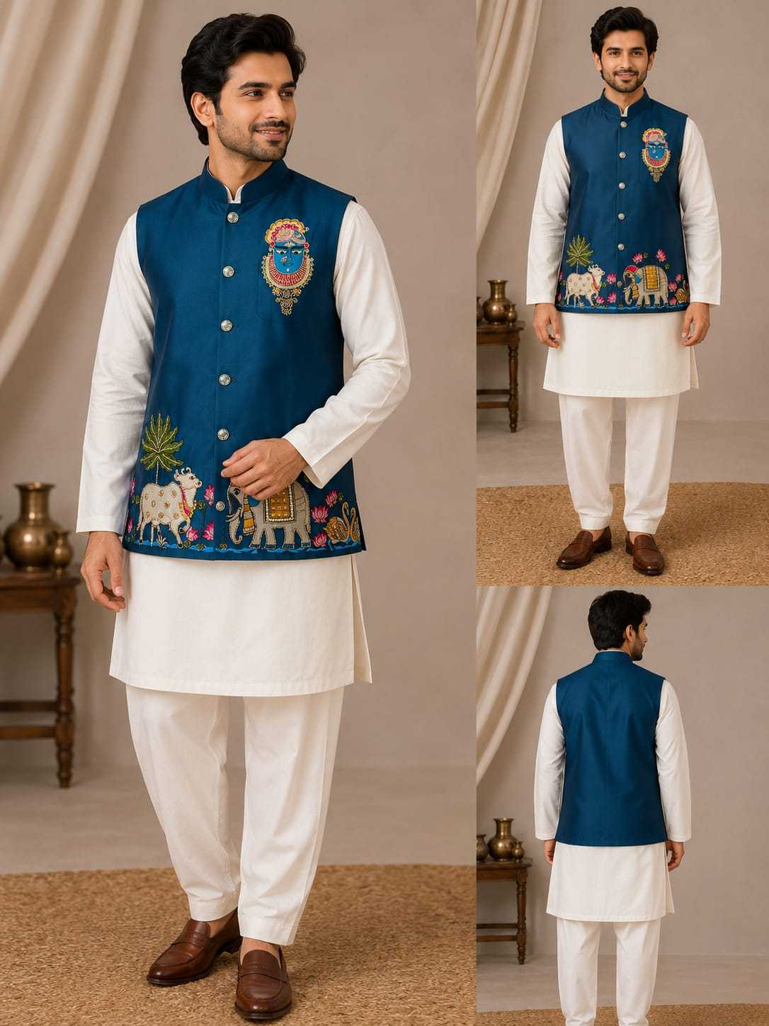 YNF Wholesale Malay Satin Silk Mens Kurta Pyjama KESH650 Kur | Surat Manufacturer