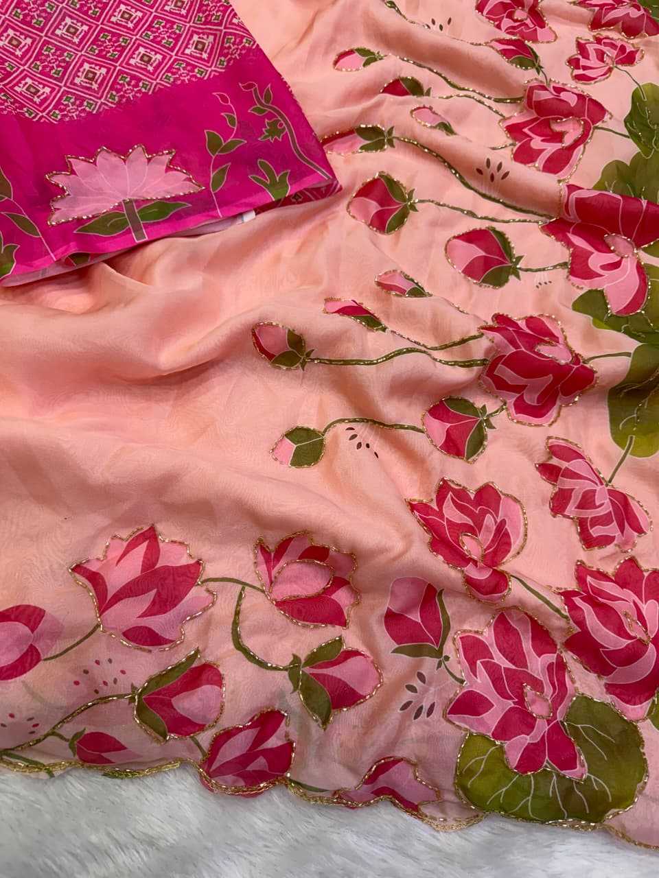 YNF Wholesale Tabby Silk Printed Sarees  | Surat Manufacturer