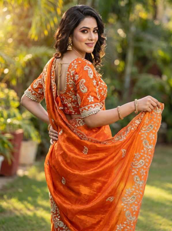 YNF Wholesale Satin Silk Sequence Sarees  | Surat Manufacturer