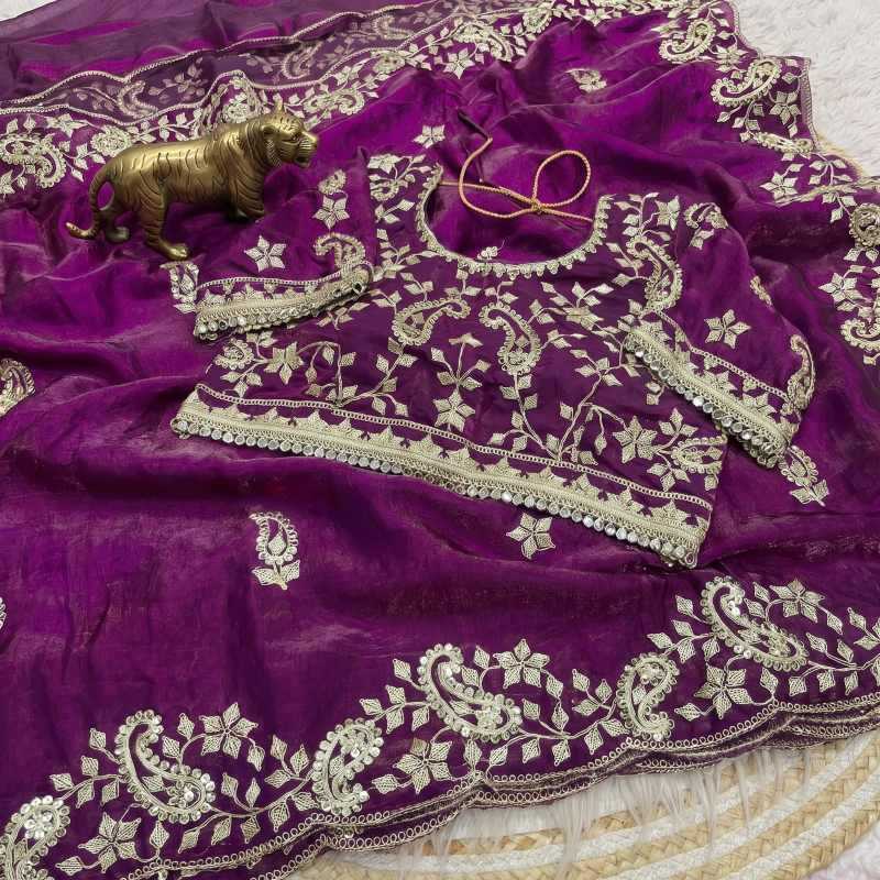 YNF Wholesale Satin Silk Sequence Sarees  | Surat Manufacturer