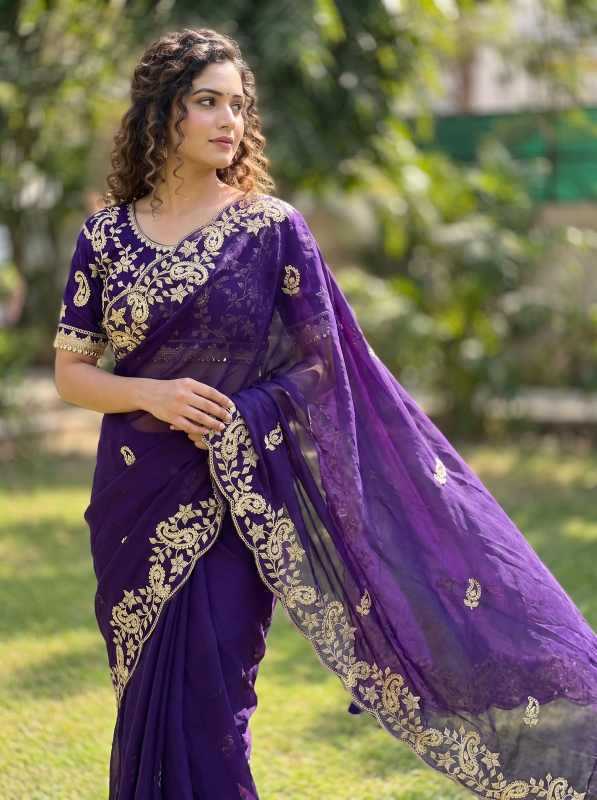 YNF Wholesale Satin Silk Sequence Sarees  | Surat Manufacturer
