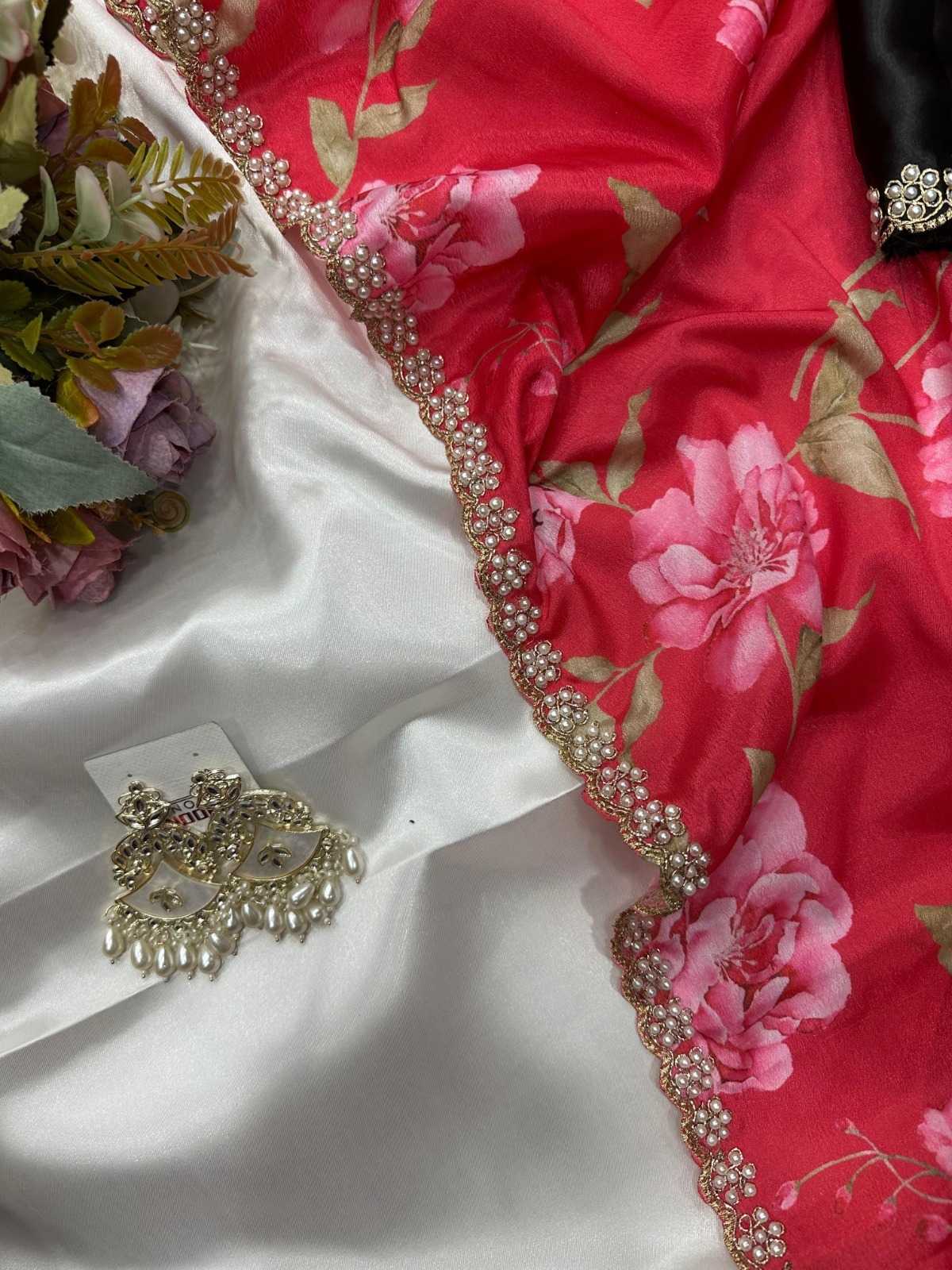 YNF Wholesale Chinon Printed Sarees  | Surat Manufacturer