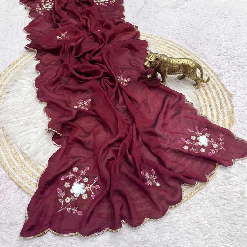 YNF Wholesale Crush Silk Designer Sarees  | Surat Manufacturer