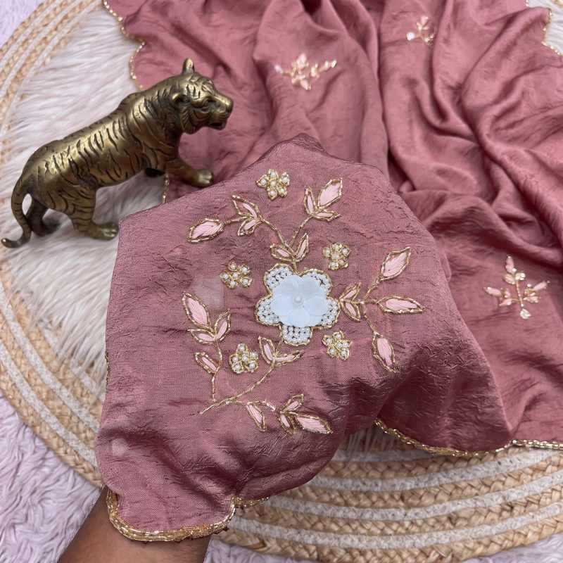 YNF Wholesale Crush Silk Designer Sarees  | Surat Manufacturer