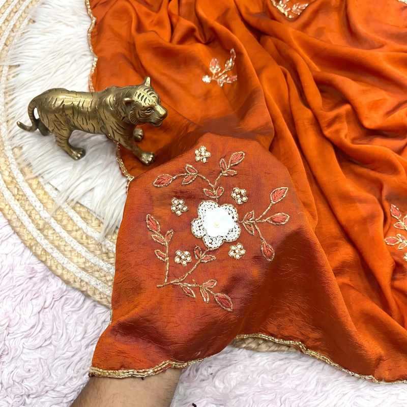 YNF Wholesale Crush Silk Designer Sarees  | Surat Manufacturer