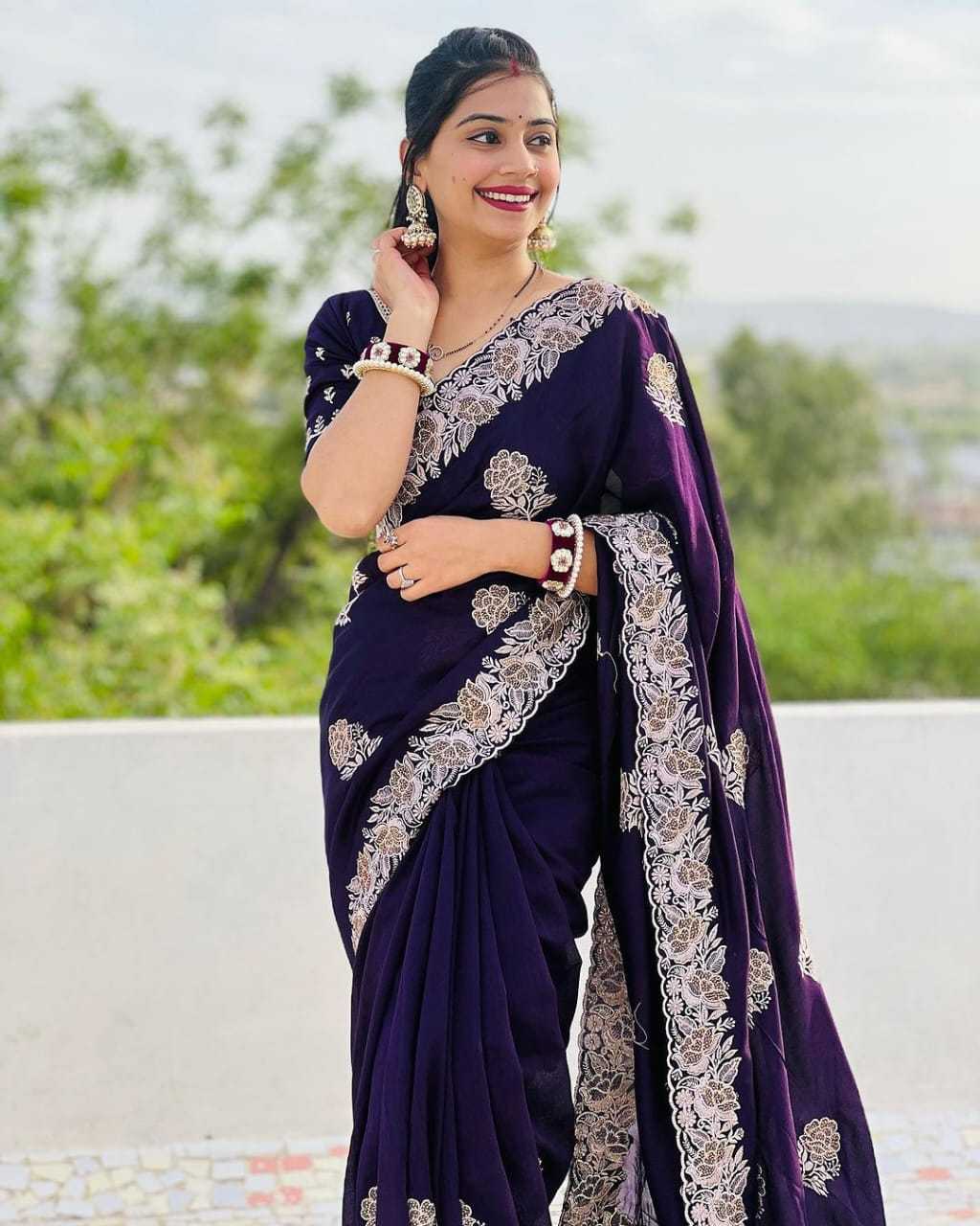 YNF Wholesale Soft Vichitra Stone Work Saree KESH651 Rani Vichitra | Surat Manufacturer